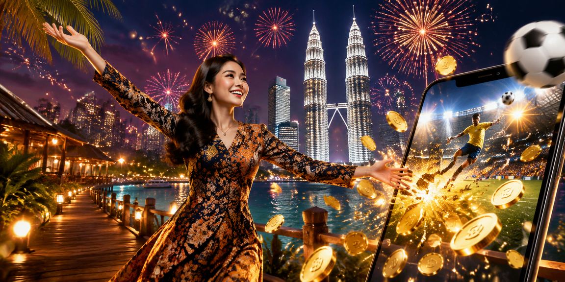 Pengguna menggunakan kasino mudah alih cuci711 dengan motif batik khas Kuala Lumpur